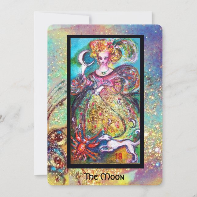 FAIRE-PART TAROTS DES OMBRES PERDUES / LA DAME DE LA LUNE (Devant)