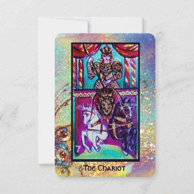 FAIRE-PART TAROTS DES OMBRES PERDUES / LE CHARIOT (Devant)