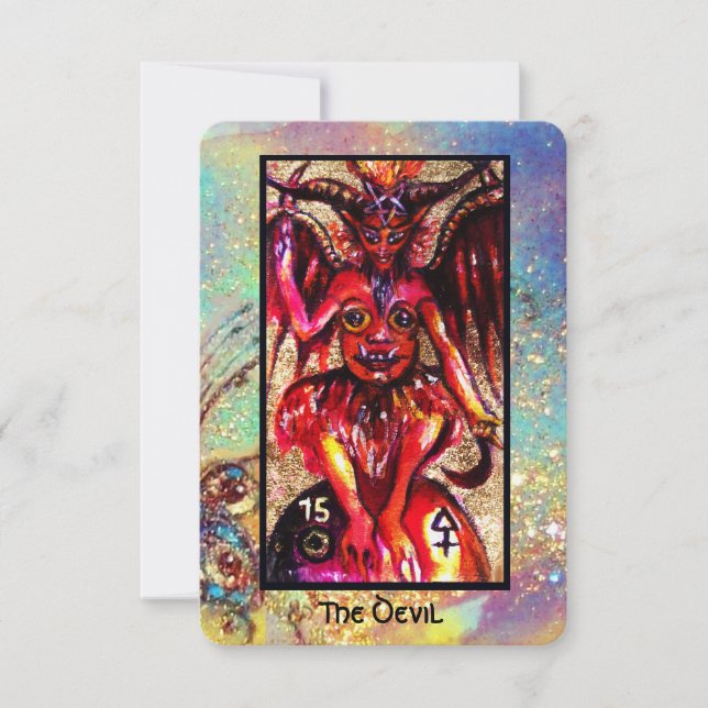 FAIRE-PART TAROTS DES OMBRES PERDUES / LE DIABLE (Devant)