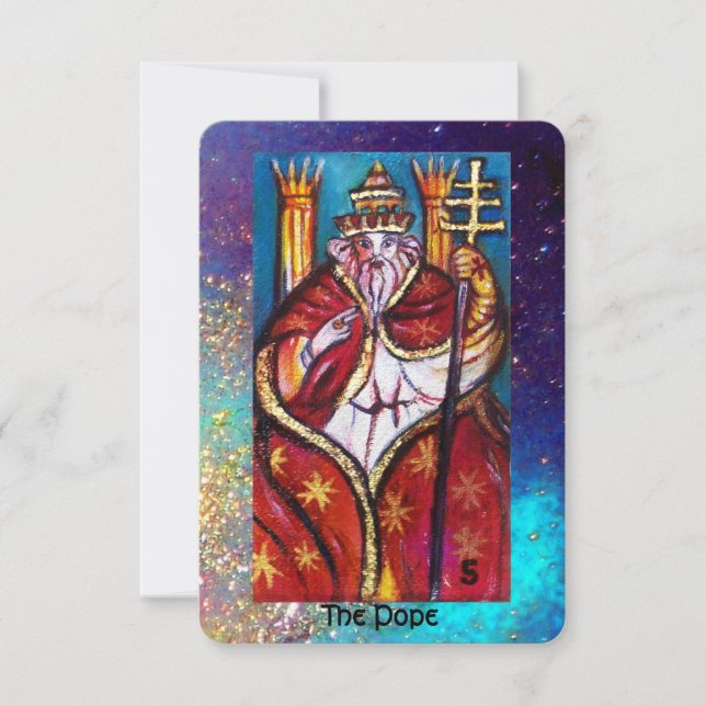 Faire-part TAROTS DES OMBRES PERDUES / LE PAPE Pearl (Devant)