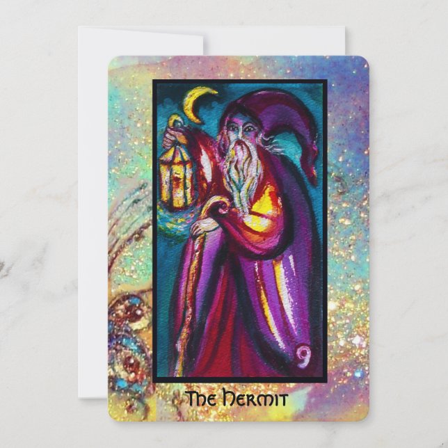 FAIRE-PART TAROTS DES OMBRES PERDUES / L'HERMIT (Devant)