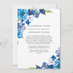 Faire-part Teintes de bleu Liste de invités de mariage réduit
