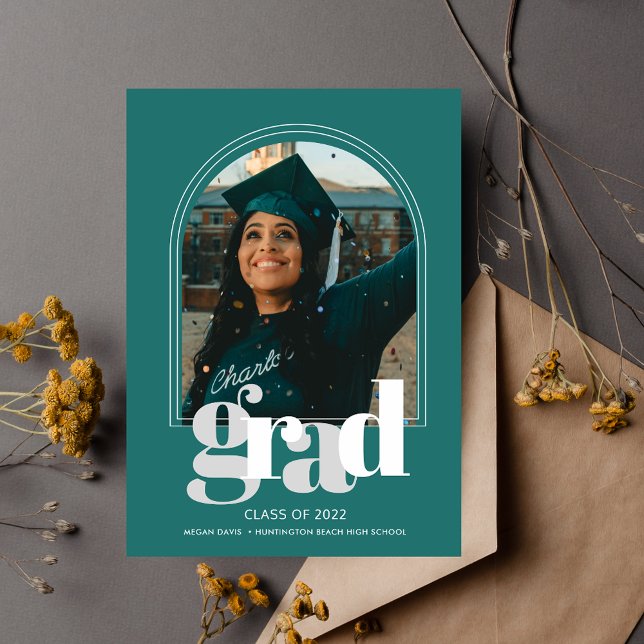 Faire-part Tendance Arch Photo Graduation Party (Créateur téléchargé)