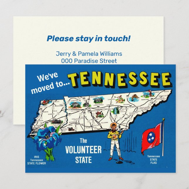 Faire-part Tennessee Volunteers  (Devant / Derrière)