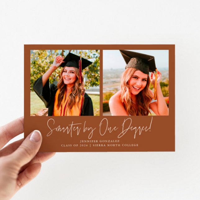 Faire-part Terracotta Grad Multi Photo Plus Intelligent D'un  (Créateur téléchargé)