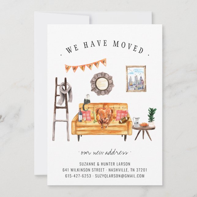 Faire-part Thanksgiving Turquie | Autumn Living Room Moving (Devant)