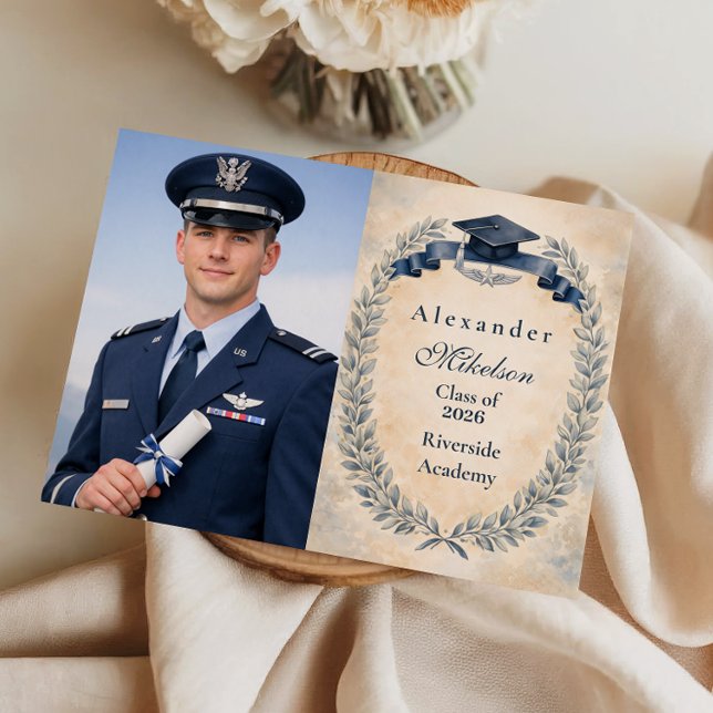Faire-part Thème de remise des diplômes de l'armée de l'air m (Créateur téléchargé)