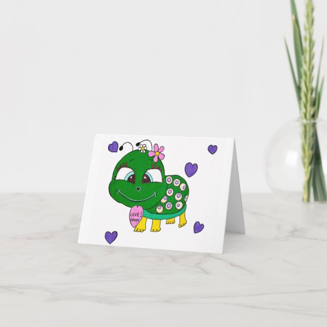 Faire-part Tilly la Tortue Lovebug (Devant)