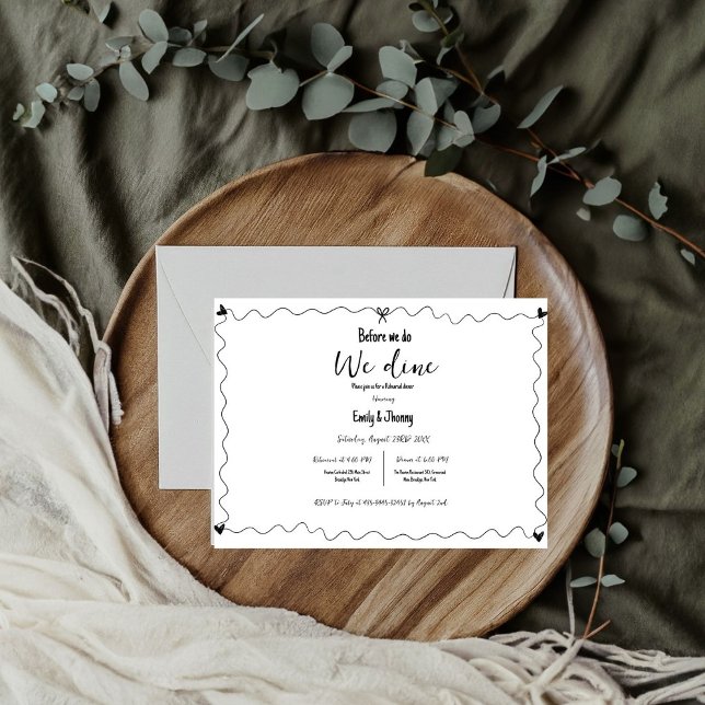 Faire-part Tiré À La Main Avant De Dîner De Répétition (Créateur téléchargé)