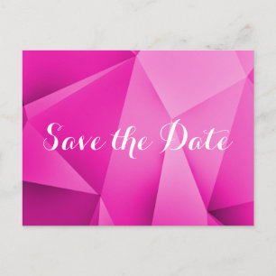Faire-part Tons bijoux rose Enregistrer la date Carte postale