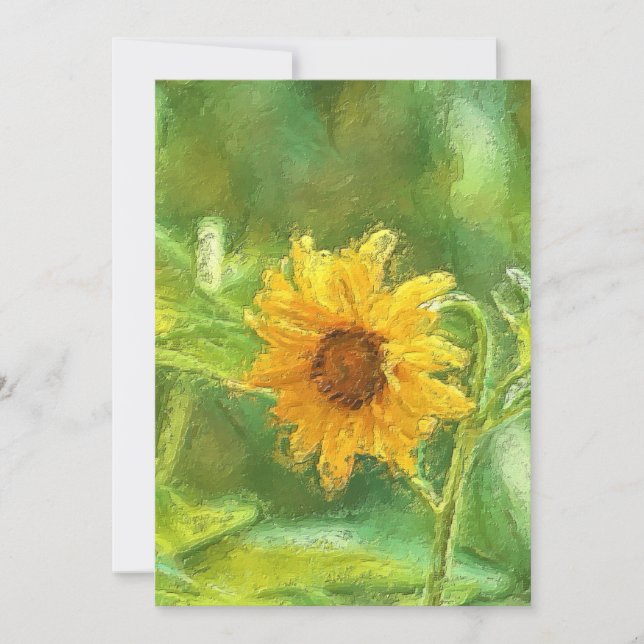 Faire-part Tournesol Merci (Devant)