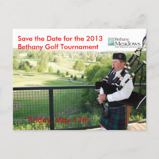 Faire-part Tournoi de golf Enregistrer la date Carte postale