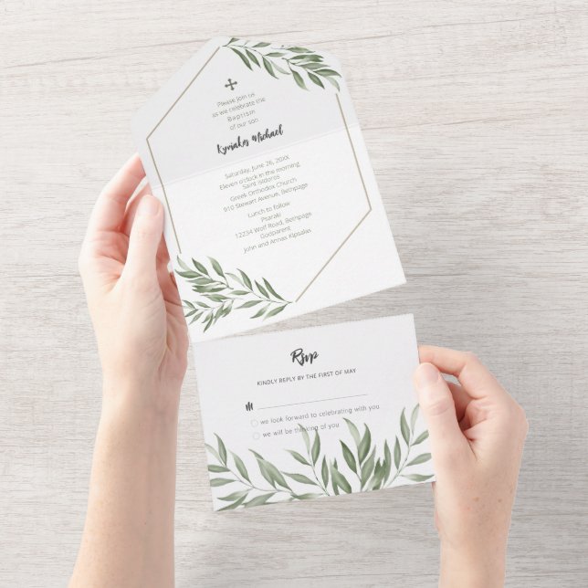 Faire-part tout-en-un Kyriakos (Déchirure)