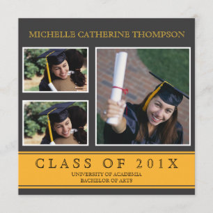 Faire-part traditionnel d'obtention du diplôme