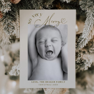 Faire-part Très Joyeux Noël Crème de naissance