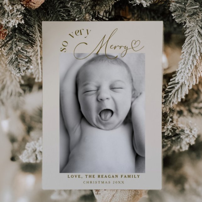 Faire-part Très Joyeux Noël Crème de naissance (Créateur téléchargé)