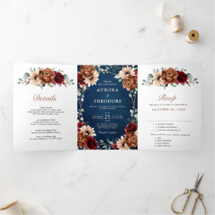 FAIRE-PART TROIS VOLETS 