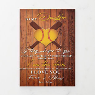 Faire-part Trois Volets À ma fille   Cadeau mignon pour ma fille