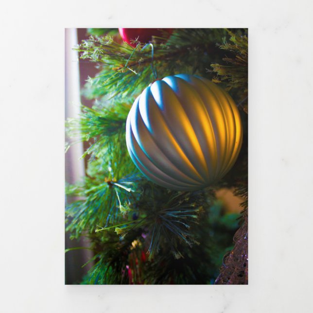 Faire-part Trois Volets Argent chaud (Page de couverture)