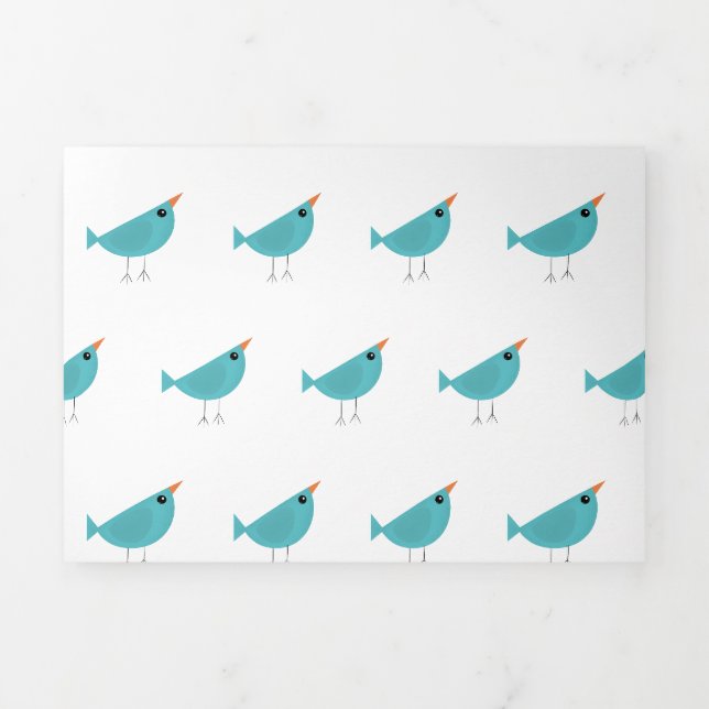 Faire-part Trois Volets Birdy (Page de couverture)