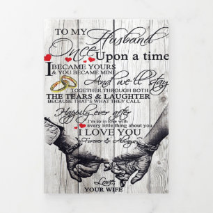 Faire-part Trois Volets Citations Drôle À Mon Mari Cadeau Pour Mari