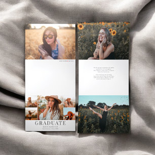 Faire-part Trois Volets Diplômé Moderne 11 Photo