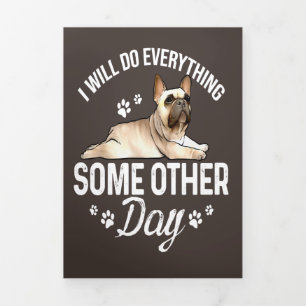 Faire-part Trois Volets Français Bulldog Amoureux des chiens Cadeaux pour