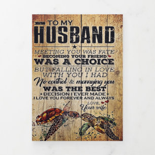 Faire-part Trois Volets Jolie Lettre À Lui   À Mon Conception De Mari  