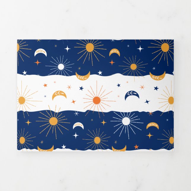 Faire-part Trois Volets Jour et nuit (Page de couverture)