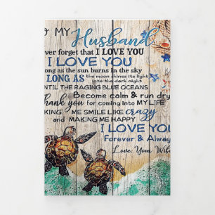 Faire-part Trois Volets Lettre à mon mari Décoration familiale