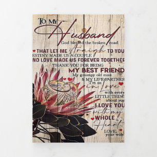 Faire-part Trois Volets Lettre Mignonne Pour Mari Cadeau De Design Cool