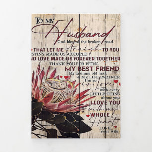 Faire-part Trois Volets Lettre Mignonne Pour Mari   Cadeau De Design Cool 