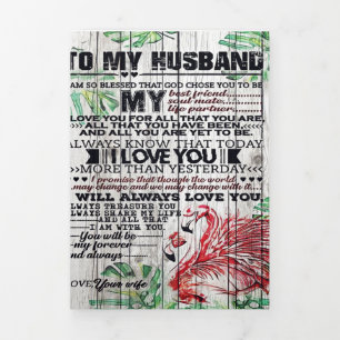 Faire-part Trois Volets Lettre parfaite personnalisée Lettre à mon mari