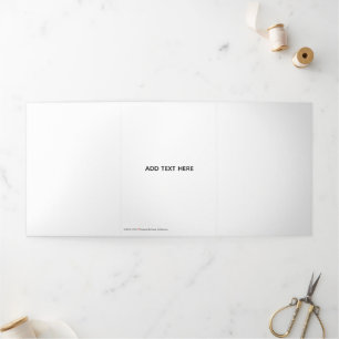 Faire-part Trois Volets Minimaliste Blanc Élégant pour Toutes les Occasion