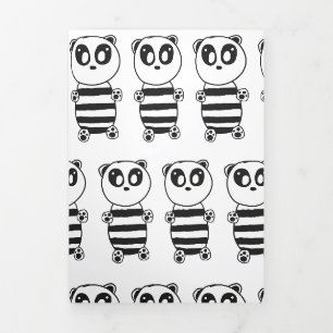 Faire-part Trois Volets Panda Kids