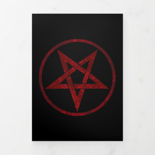 Faire-part Trois Volets Pentagram Red Devil