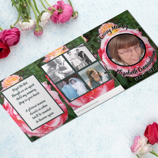 Faire-part Trois Volets Roses roses roses roses roses roses roses roses ro (Créateur téléchargé)