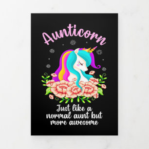 Faire-part Trois Volets Tante personnalisée   Don de la Journée des mères 