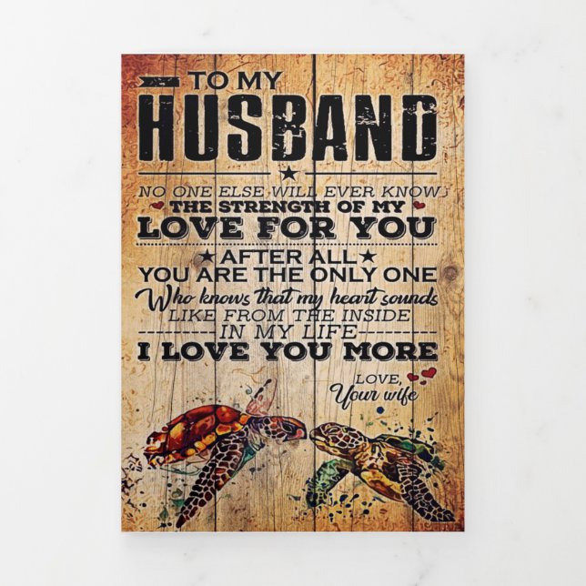 Faire-part Trois Volets To My Husband | Love Quotes To Husband (Page de couverture)