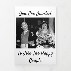 Faire-part Trois Volets Vous êtes invités... à rejoindre le couple heureux