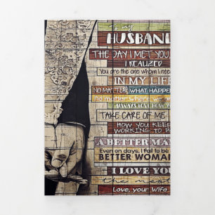 Faire-part Trois Volets Wife To My Husband Letter New Home Decor