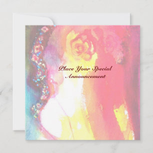 Faire-part TROISIÈME MASQUE boule mascarisée, or rouge jaune