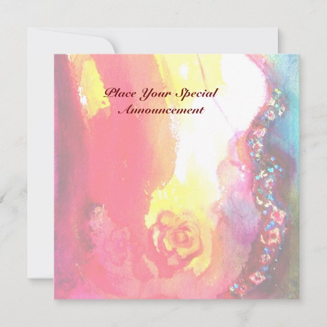 Faire-part TROISIÈME MASQUE boule mascarisée, or rouge jaune  (Devant)