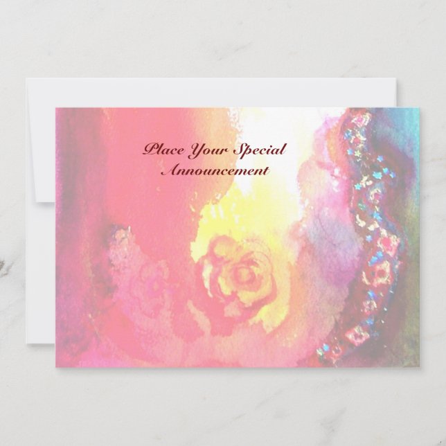 Faire-part TROISIÈME MASQUE boule mascarisée, or rouge jaune  (Devant)