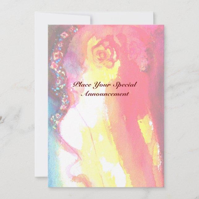 Faire-part TROISIÈME MASQUE boule mascarisée, or rouge jaune  (Devant)