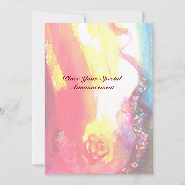 Faire-part TROISIÈME MASQUE, boule mascarrée, or rouge bleu (Devant)