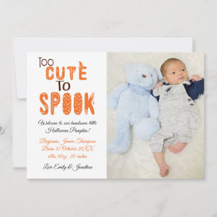 Faire-part Trop Mal Pour Parler D'Halloween Photo Nouveau Béb