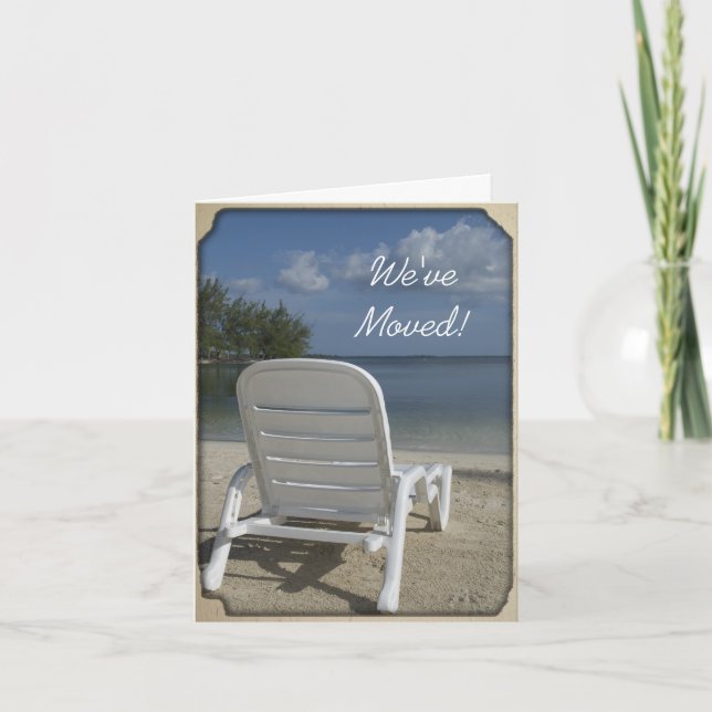Faire-part Tropical Beach Lounge Changement d'adresse (Devant)