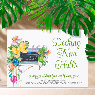 Faire-part Tropical Watercolor Festive Holiday boîte aux lett