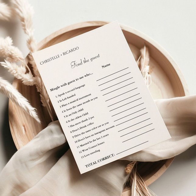 Faire-part Trouvez le jeu de douche de la nuptiale invité (Créateur téléchargé)